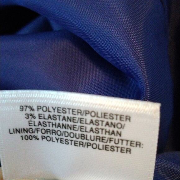 Jones Studio Career Blazer Jacket Sz 6 Petite Blue Office Career Boss Boardroom - Picture 9 of 12